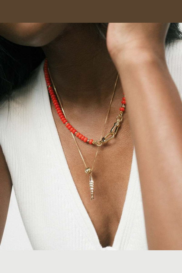 Lola Sonia Gemstone Necklace - Papaya
