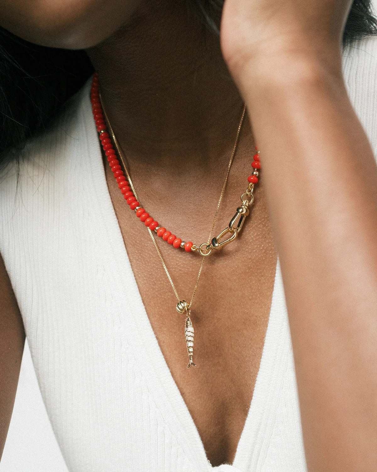 Lola Sonia Gemstone Necklace - Papaya - Image 2 of 5
