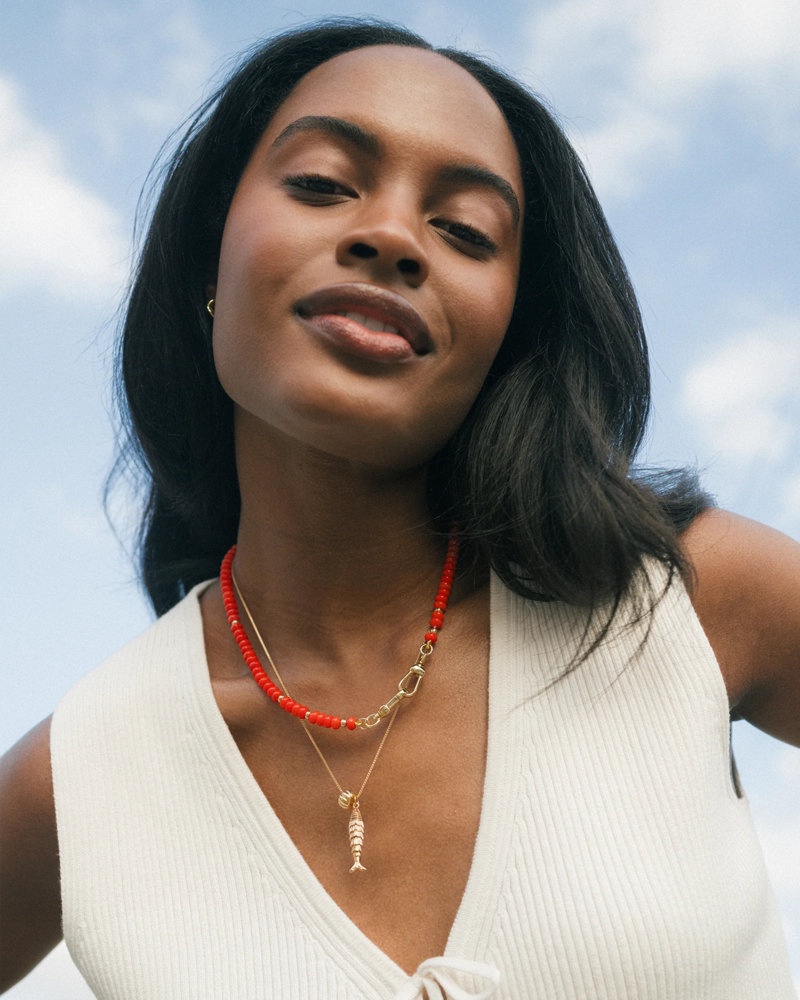 Lola Sonia Gemstone Necklace - Papaya