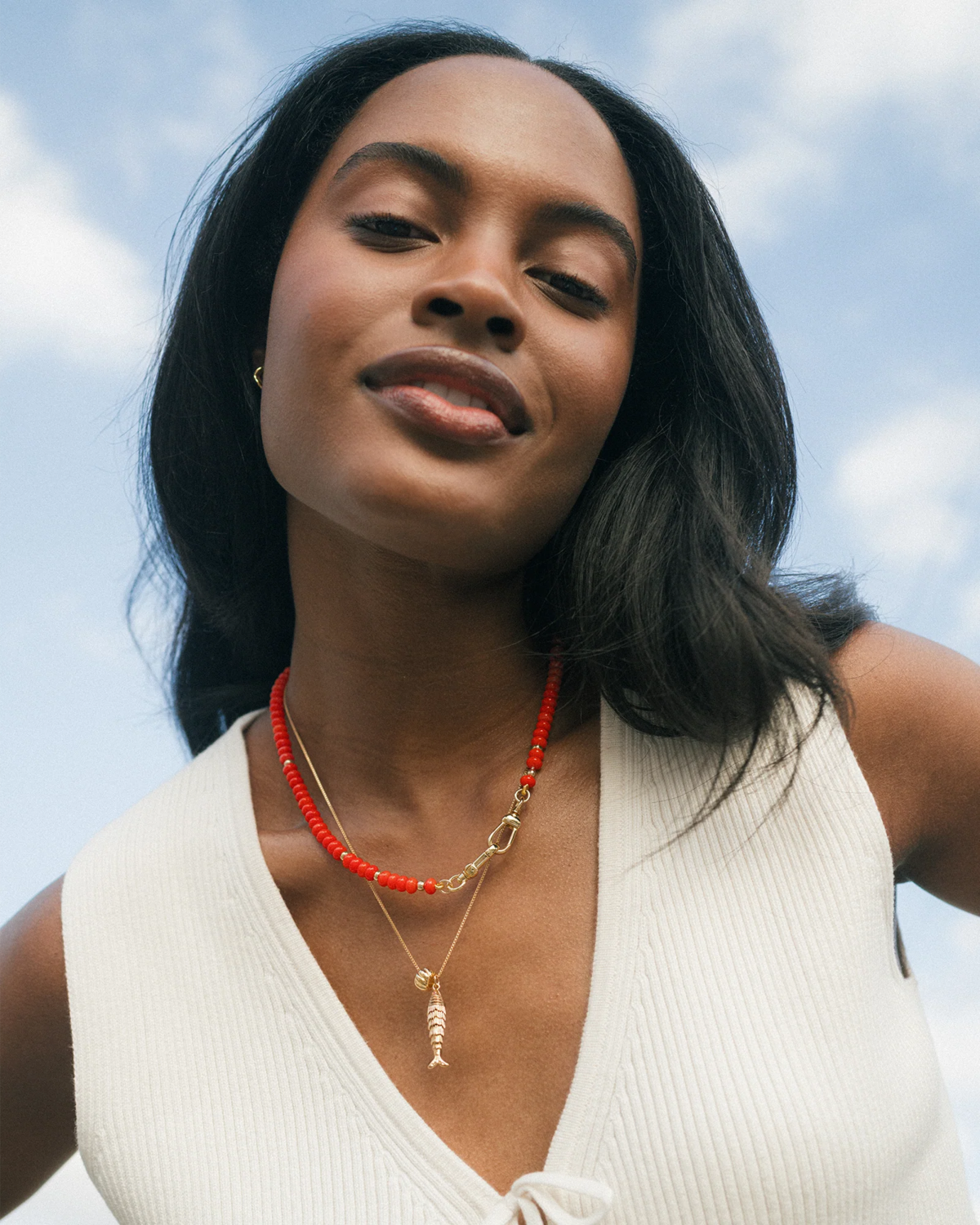 Lola Sonia Gemstone Necklace - Papaya - Image 4 of 5