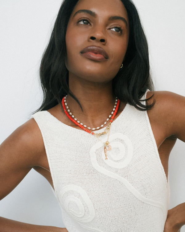 Lola Sonia Gemstone Necklace - Papaya