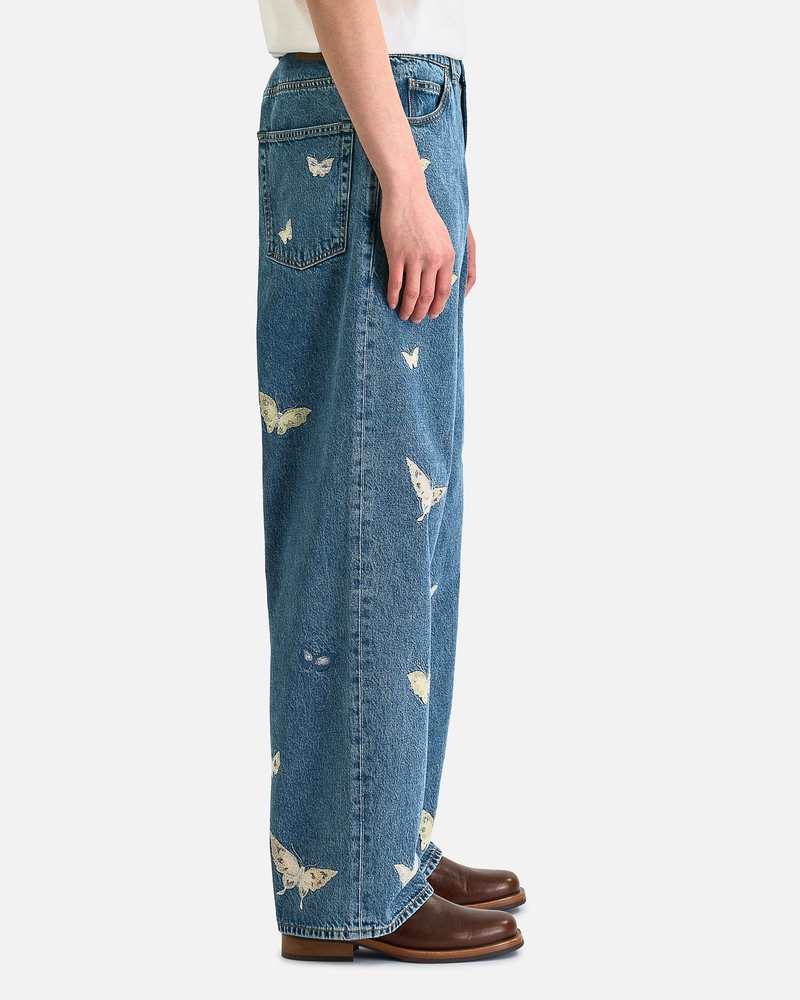 パンツ OUR LEGACY TREBLE CUT Indigo Butterfly Our Legacy - Treble Cut Indigo Butterfly