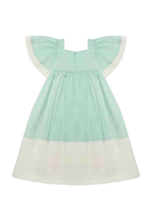 the middle daughter Souvenir Dress - Lettuce/Pina Colada