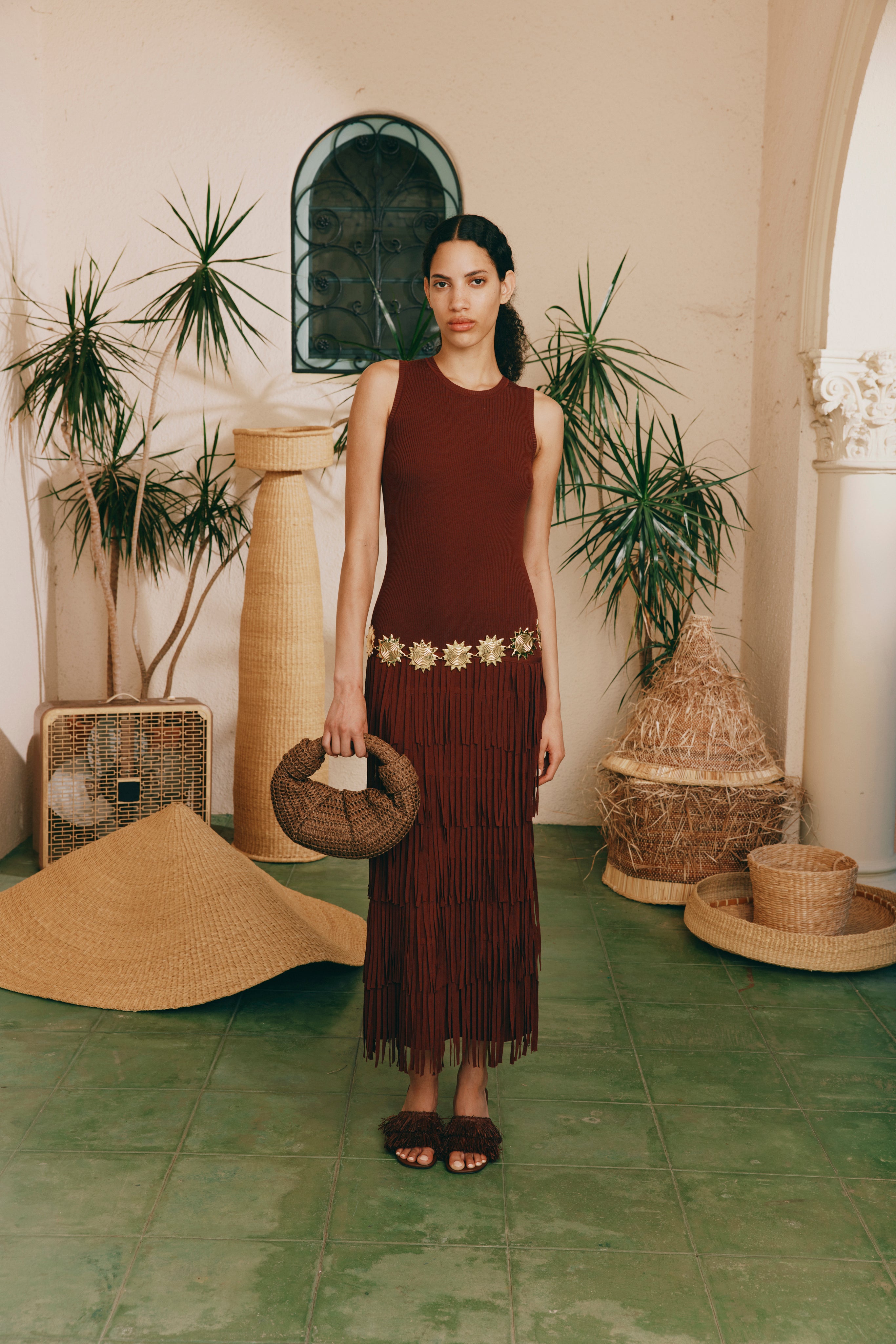 【2】Acka off shoulder fringe dress Shaylee Rhinestone Fringe Off-The-Shoulder Dress | Windsor