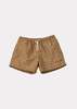 Caramel Kohlrabi Boy's Swim Shorts - Brown Geo Print - Thumbnail 1