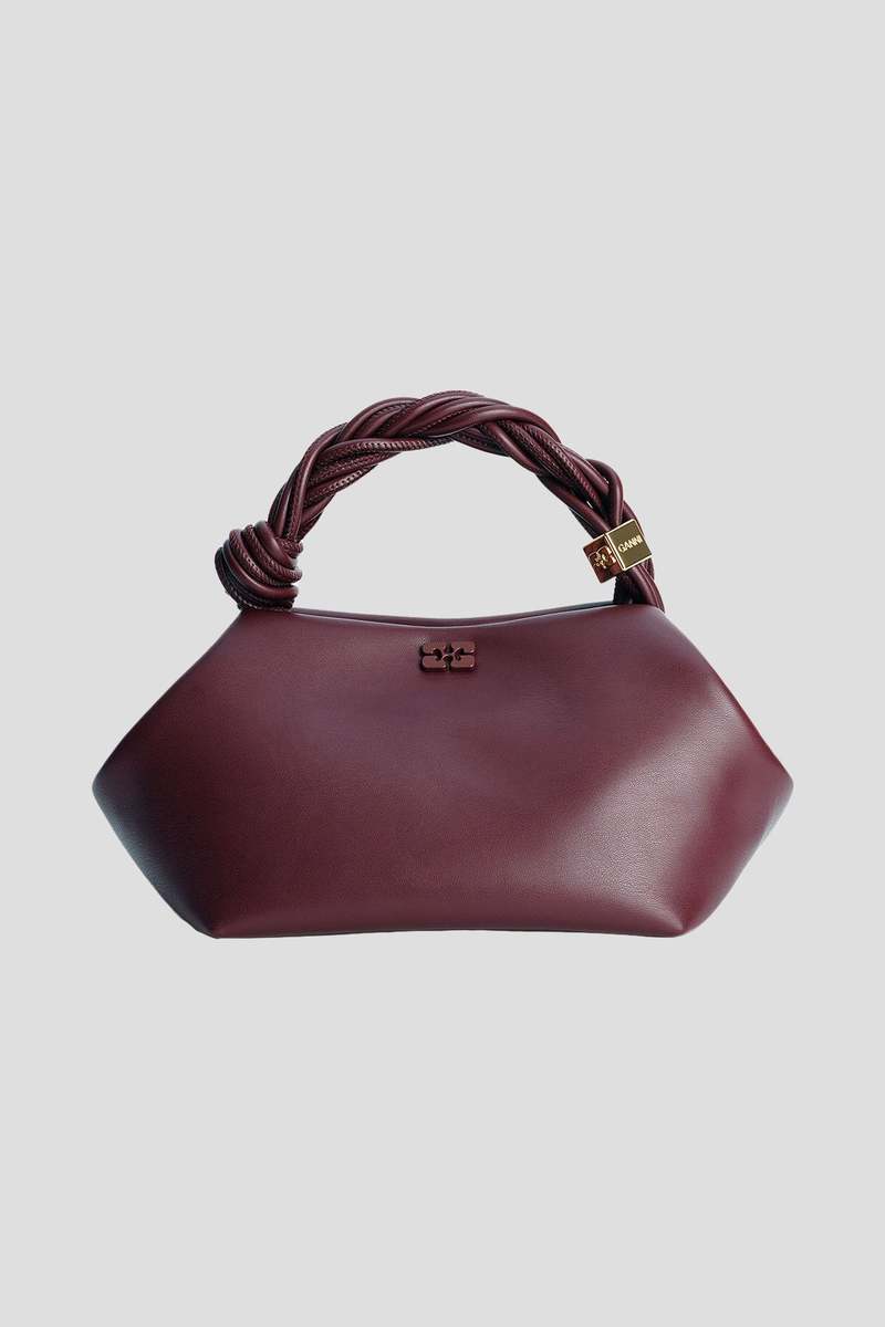 Ganni Small Bou Bag - Burgundy