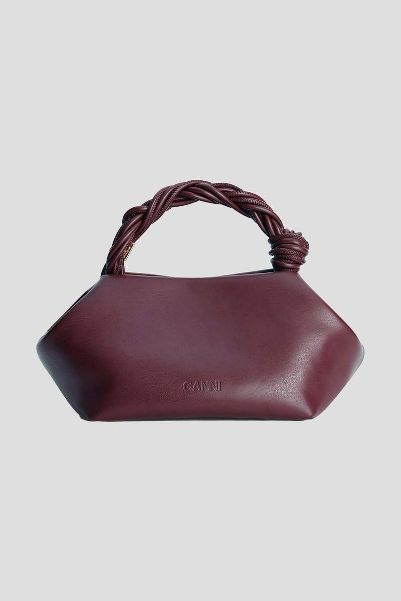 Ganni Small Bou Bag - Burgundy