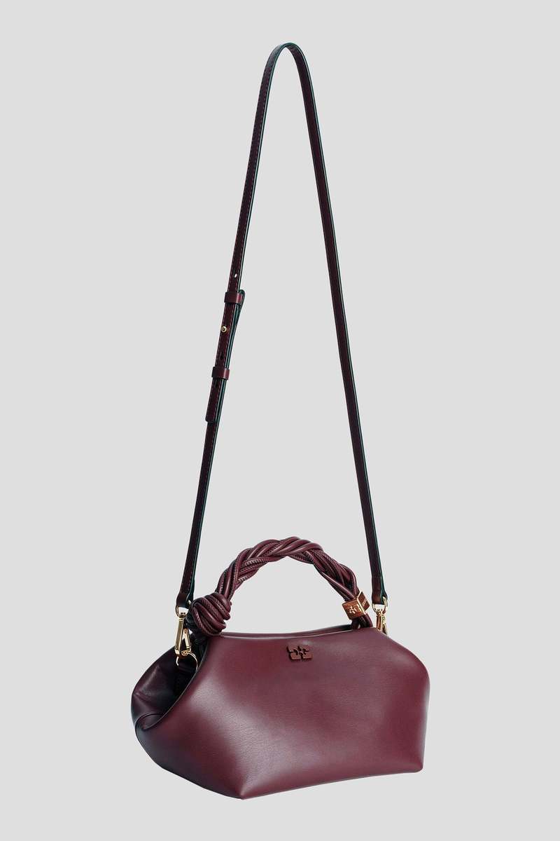 Ganni Small Bou Bag - Burgundy