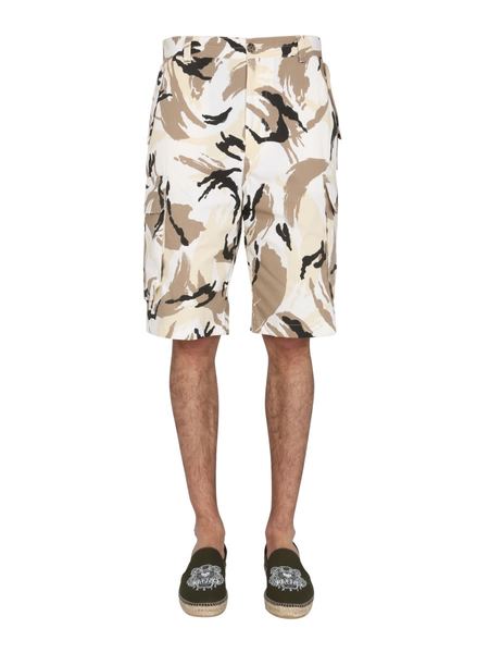 Kenzo Happy Tiger Embroidered Shorts - Black | Garmentory