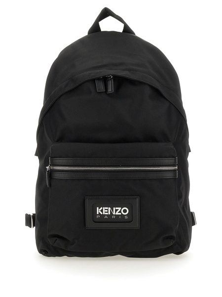 KENZO 黒 ロゴ バックパック Kenzo Cross Logo Nylon Backpack - Black | Garmentory