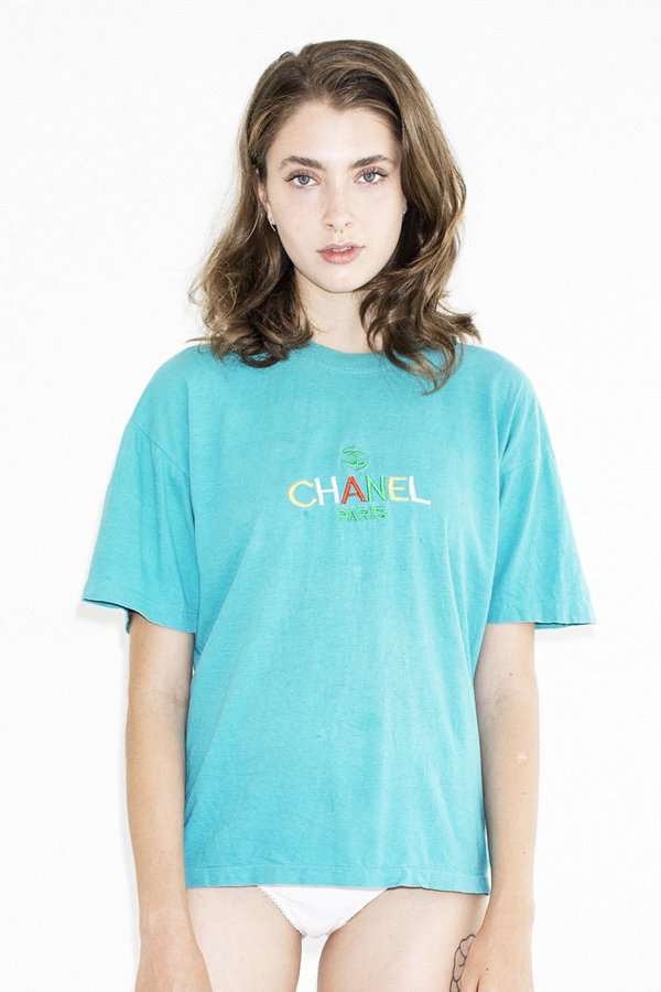 CHANEL Tシャツ Chanel Black Logo White T-Shirt Size S | eBay