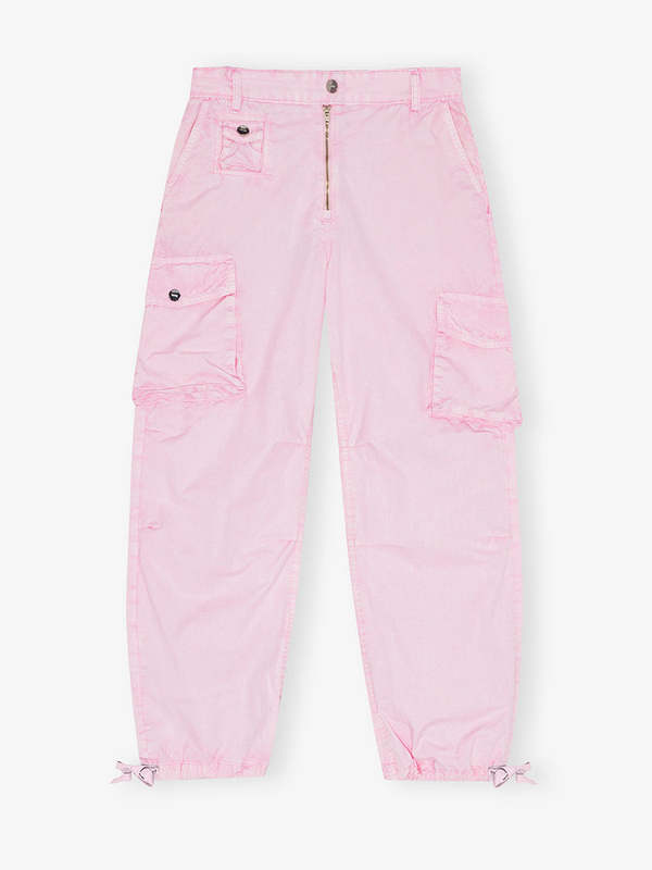 GANNI ナイロンパンツ　ピンク Straight leg trackpants GANNI | Blondie Shop