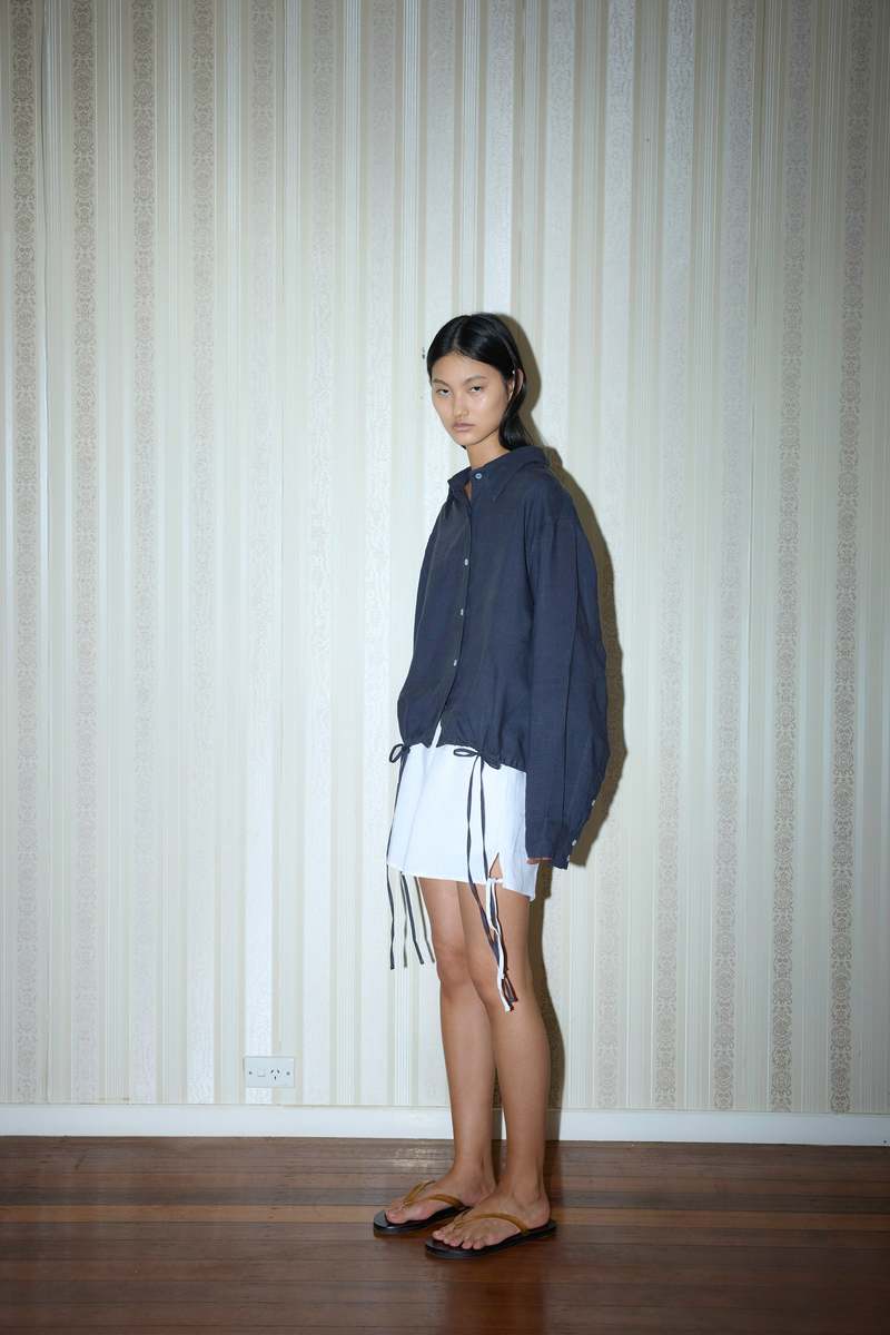 Deiji Studios Side Tie Shorts - White
