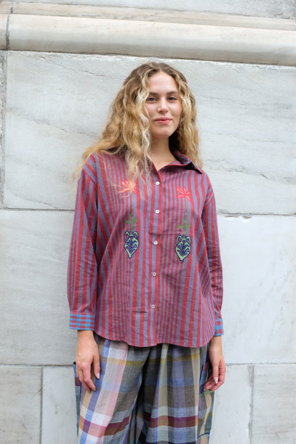 RUJUTA SHETH Andy Shirt - Beacon Stripe X Chex | Garmentory
