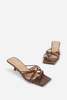 "INTENTIONALLY __________." Eli Kitten Heel Sandal - Chestnut - Thumbnail 2