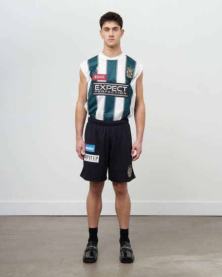 Black Football Shorts by Martine Rose on Sale