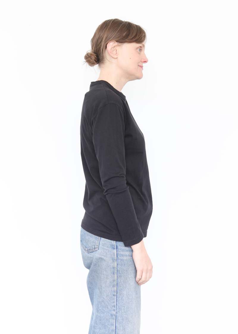 Black Crane Long Sleeve Tee - Black