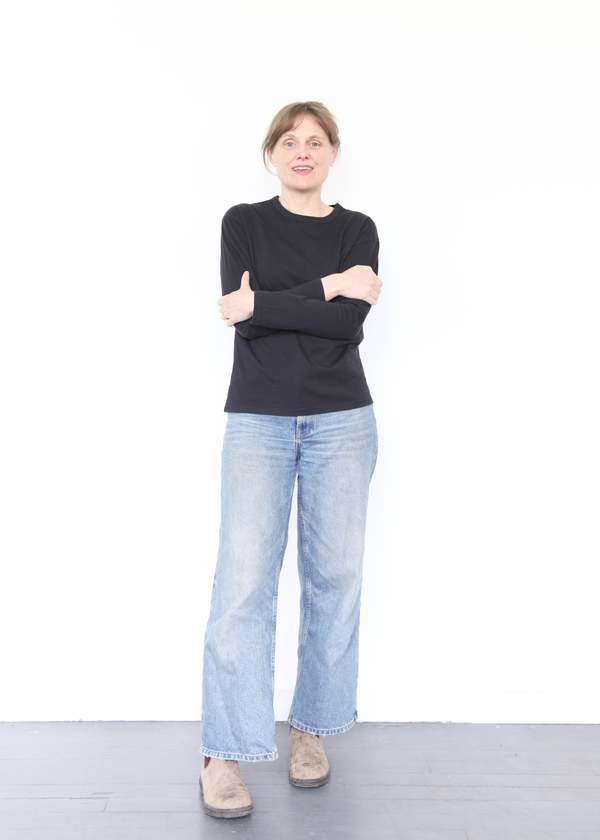 Black Crane Long Sleeve Tee - Black