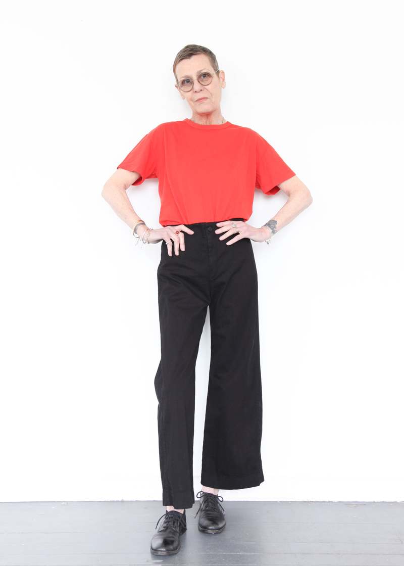 Black Crane Regular Short Sleeve Tee - Red Black Crane Regular Short Sleeve Tee - Red