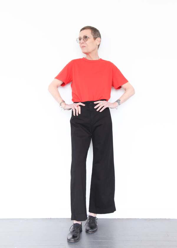 Black Crane Regular Short Sleeve Tee - Red Black Crane Regular Short Sleeve Tee - Red