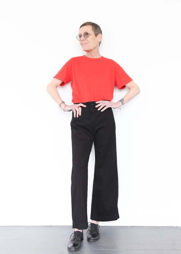 Black Crane Regular Short Sleeve Tee - Red Black Crane Regular Short Sleeve Tee - Red