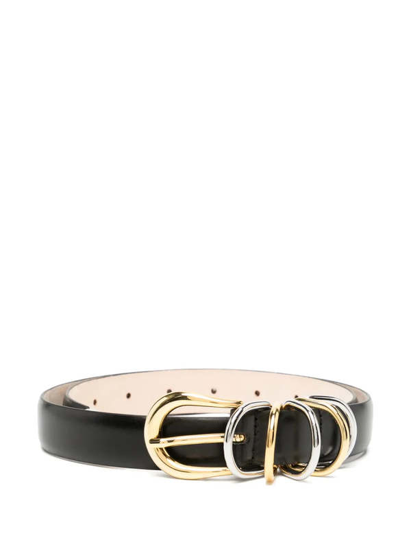 Dhanche Hollyhock Belt - Black/Silver & Gold
