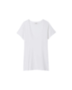 Nili Lotan Carol V-Neck Tee Shirt - White - Thumbnail 1