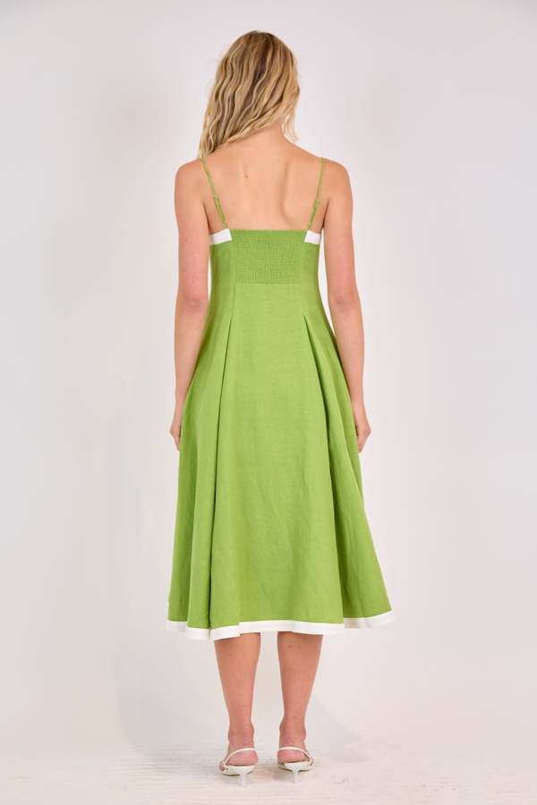 Simkhai Cordelia Sleeveless Button Down Midi Dress - Kiwi Multi | Garmentory