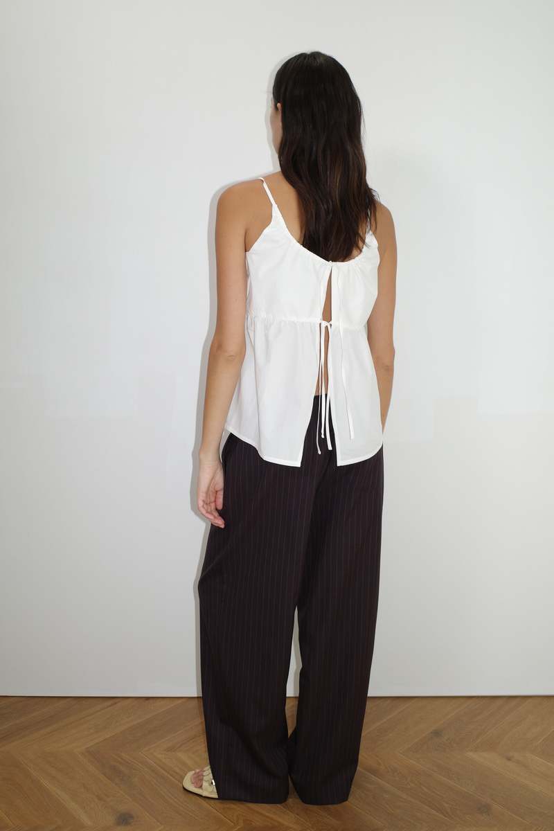 Deiji Studios Double Tie Top - White Deiji Studios Double Tie Top - White