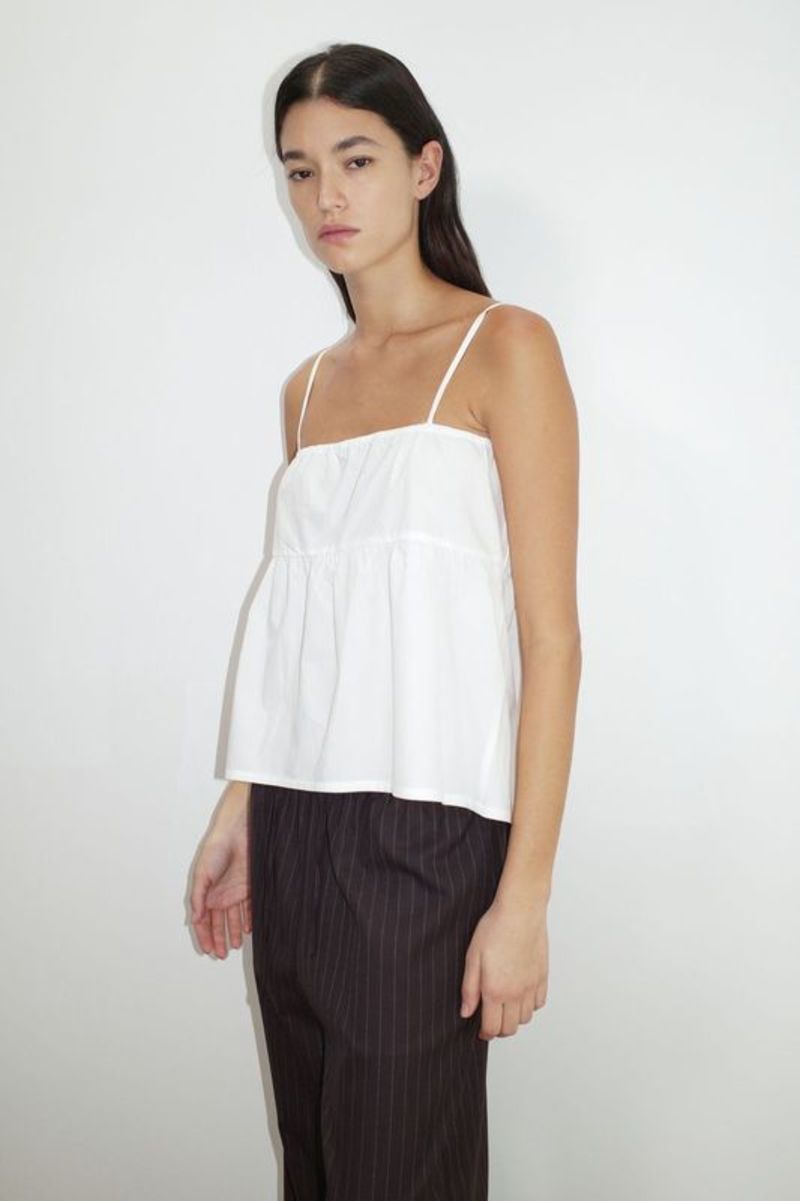 Deiji Studios Double Tie Top - White Deiji Studios Double Tie Top - White