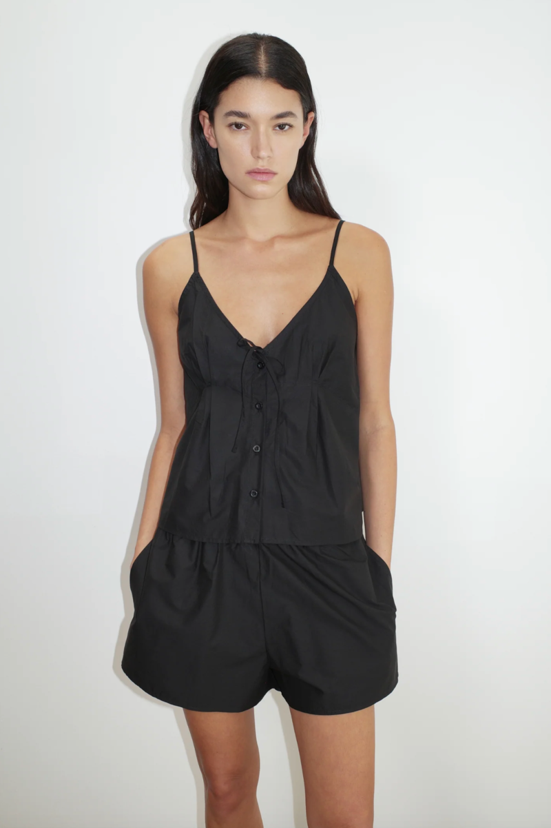 Deiji Studios Placket Short Set - Black