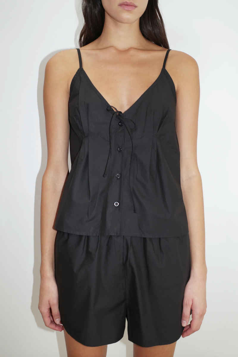 Deiji Studios Placket Short Set - Black