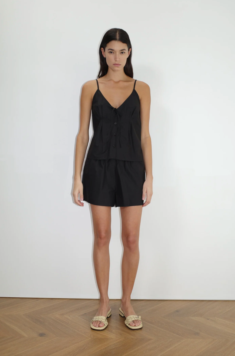 Deiji Studios Placket Short Set - Black