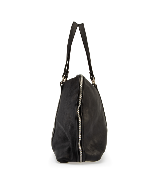 Guidi GB2A Medium Shoulder Bag - Black | Garmentory