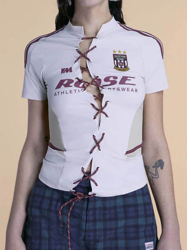 Martine Rose Lace Up Football Top | Garmentory