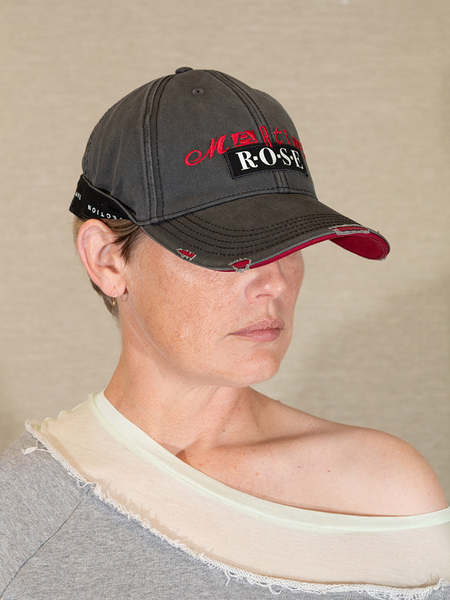 帽子 MARTINE ROSE CUT PEAK BACK CAP Martine Rose Cut Peak Back Cap, Black — SLOW WAVES
