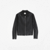 Alysi A4013 Cropped Leather Jacket - Nero - Thumbnail 6