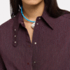 Roseanna Ally Venise Shirt - Bordeaux Stripe - Thumbnail 3