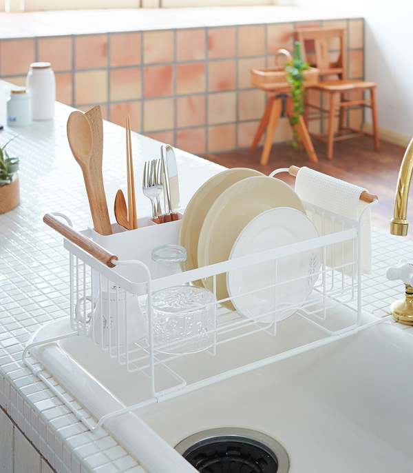 Yamazaki Home Over-the-Sink Dish Rack - White