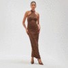 Ronny Kobo Bobbie Dress - Tobacco - Thumbnail 1