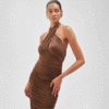 Ronny Kobo Bobbie Dress - Tobacco - Thumbnail 2