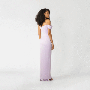 brandi backless maxi dress Sau Lee Gown - Pale Lavender Long sleeve backless
