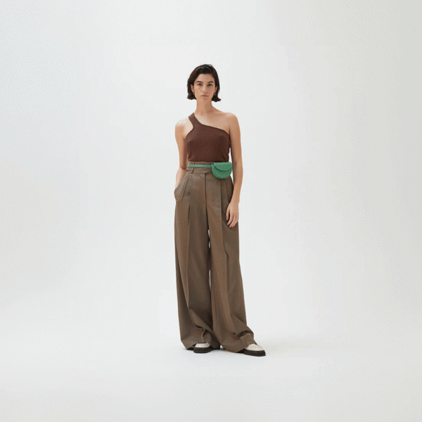 Rejina Pyo Carter Trousers - Wool Brown