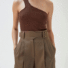 Rejina Pyo Carter Trousers - Wool Brown - Thumbnail 3