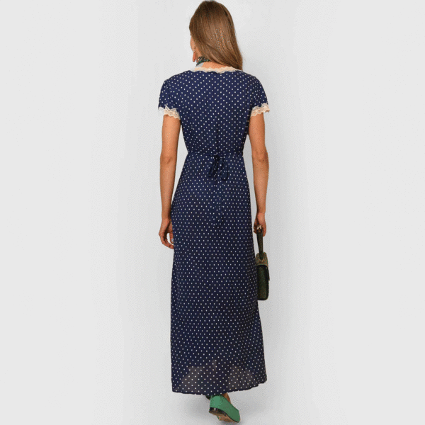 knee length dresses for ladies Clarice' Polka Dot Midi Dress, Size S main image 1