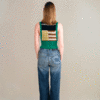 COUT DE LA LIBERTE Coco Vest - Green Multi - Thumbnail 5