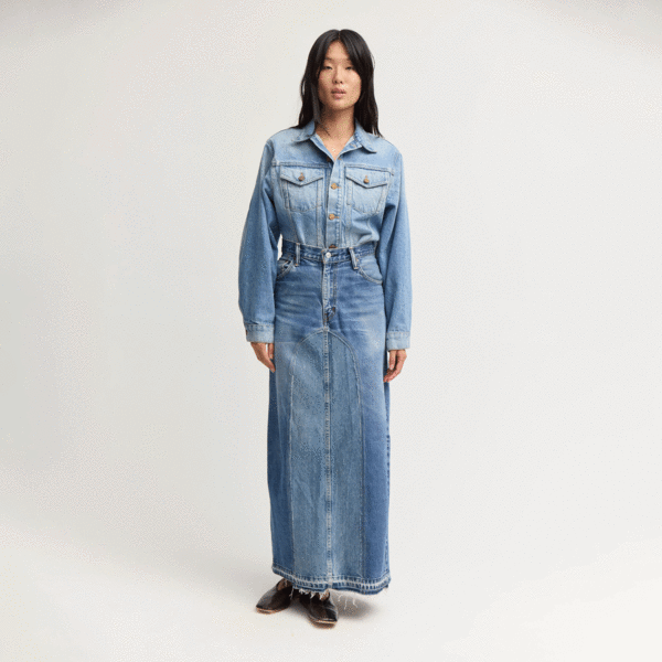 Rentrayage Elisa Denim Maxi Skirt - Blue