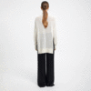 ÁERON Evans Elongated Cable Knit Cardigan - Ivory - Thumbnail 3