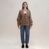 Dawei Fringe Cardigan - Camel - Thumbnail 2