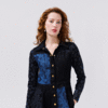 Hayley Menzies Laser Print Denim Dress - Blue Denim - Thumbnail 2